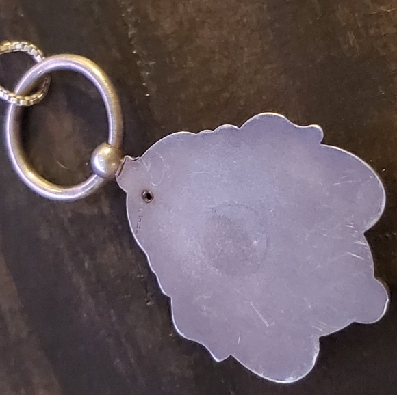 Amazing Vintage Sterling Silver Art Nouveau Repousse Lady Necklace - Picture 4 of 7